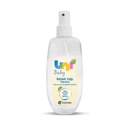 Huile pour bébé à la camomille Uni Baby pour une hydratation douce de la peau 200 ml