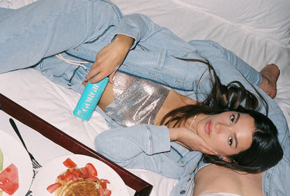 El top de denim de felpa GORGIE