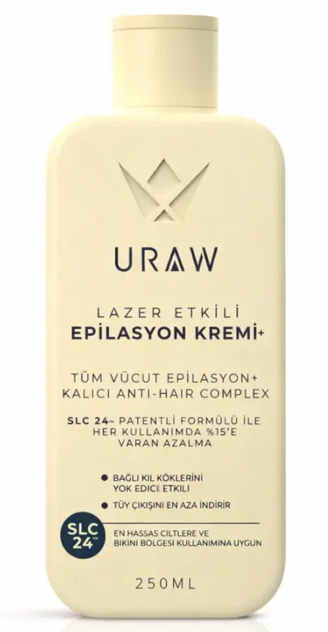 Crema depilatoria efecto láser Uraw piel suave 250 ml