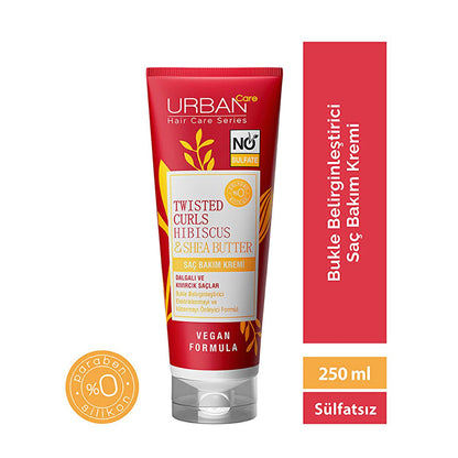 Crema para el cuidado del cabello rizado sin sulfatos Urban Care - Nutritiva, hidratante, vegana, 8.45 fl oz