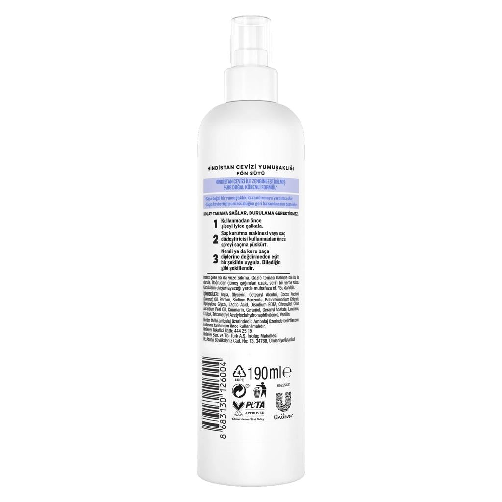 Lait de brushing douceur à la noix de coco Elidor pour des cheveux lisses 190 ml