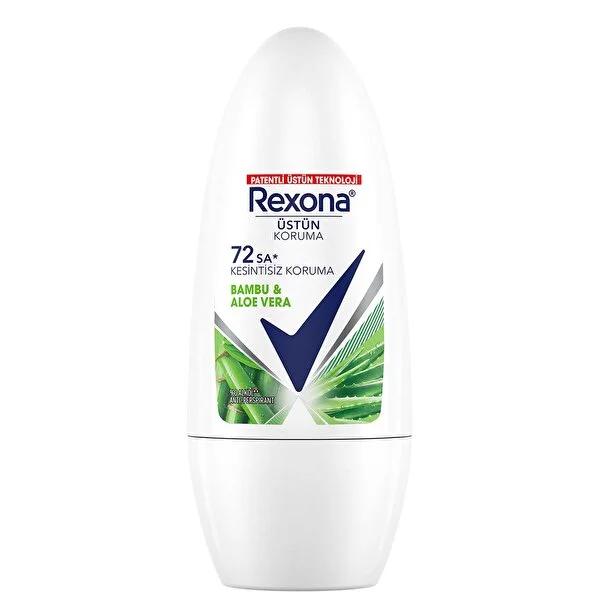 Rexona Roll-On Deodorant Bambu & Aloe Vera 72 Saat Kesintisiz Koruma - Long Lasting, Antiperspirant Deodorant for Active Lifestyle