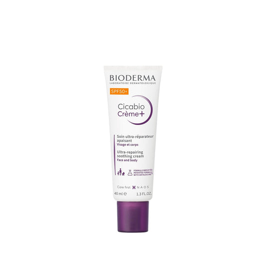 Crème réparatrice solaire Bioderma Cicabio+ SPF 50+ pour peaux sensibles - 40 ml