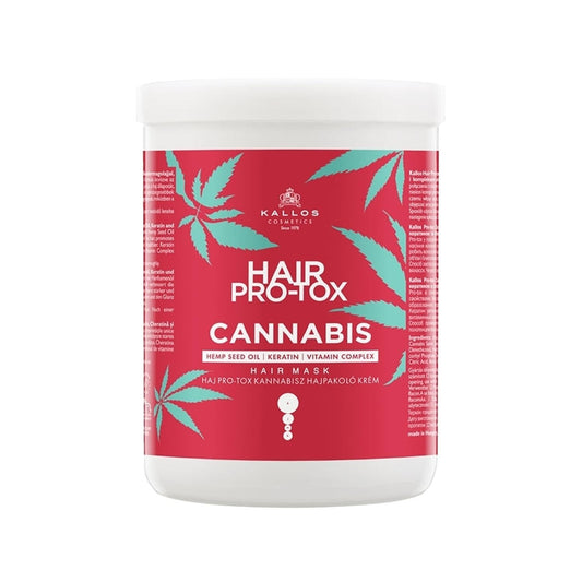 Kallos Cosmetics Hair Pro-Tox Cannabis Mascarilla Capilar 1000ml - Reparación nutritiva para cabello dañado