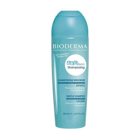 Champú suave para bebés y niños ABCDerm - 200 ml, hipoalergénico, equilibrio natural, limpieza delicada para cabello y cuero cabelludo sensibles