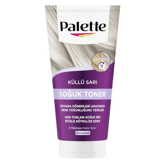 Palette Toner pour cheveux blond cendré pour tons froids 150 ml