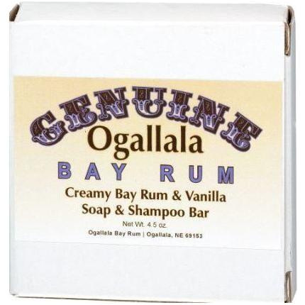 Ogallala Bay Rum & Vanilla Creamy Soap & Shampoo Bar 4.5 Oz Bath Soap & Shampoo Bar Pasteur Pharmacy