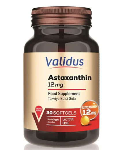 Complément alimentaire Validus Astaxanthine 12 mg, 30 capsules