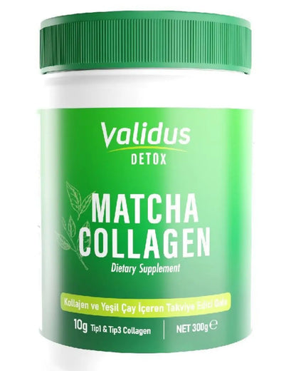 Péptidos de Colágeno y Matcha en Polvo Validus para el bienestar diario 300g