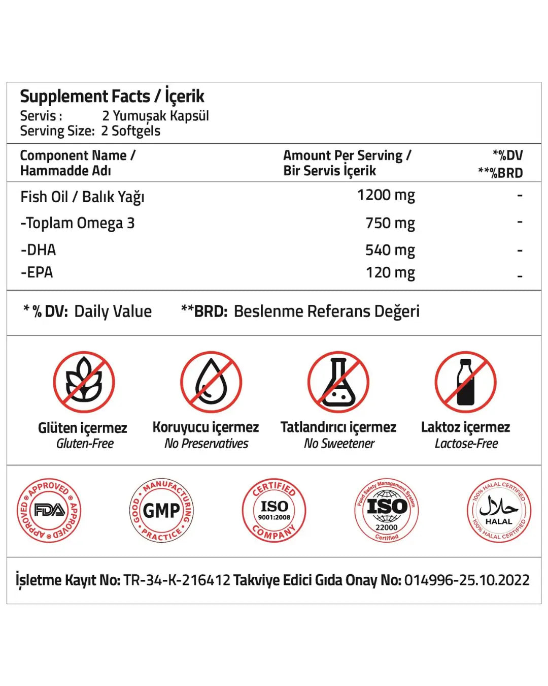 Validus Kids Fish Oil 1200 mg Omega-3 Support 60 Softgels