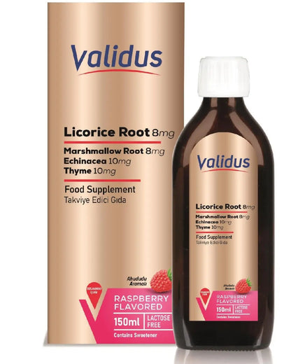 Jarabe de apoyo herbal Validus de regaliz y equinácea 150 ml