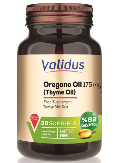 Gélules d'huile d'origan Validus pour soutien à base de plantes, 30 unités