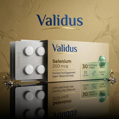 Validus Selenium 200 mcg Suplemento Alimenticio Sublingual 30 Tabletas
