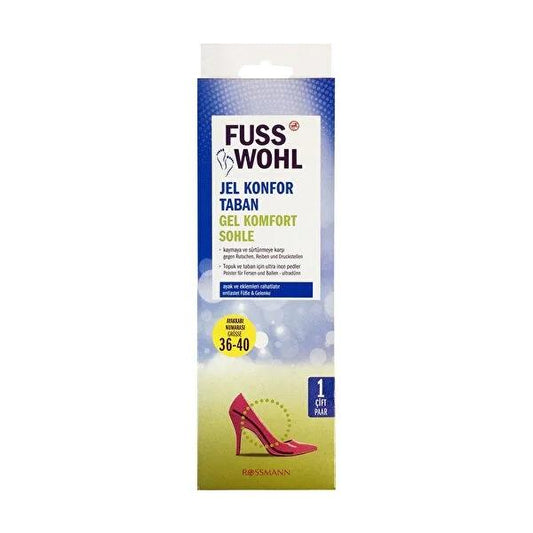 Semelles pour chaussures confortables Fusswohl - Inserts souples, antidérapants et ultra-fins pour chaussures à talons hauts