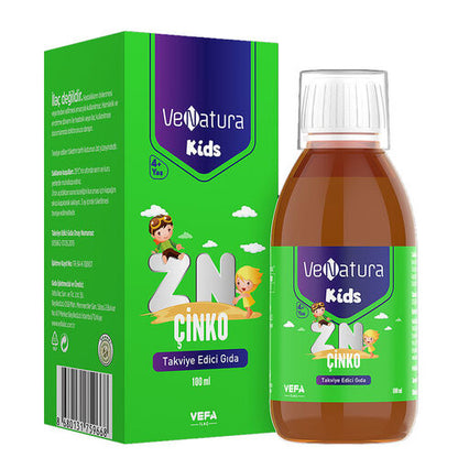 Suplemento de Zinc Venatura Kids 100ml: Zinc líquido sin gluten ni lactosa para el apoyo inmunológico y un crecimiento saludable