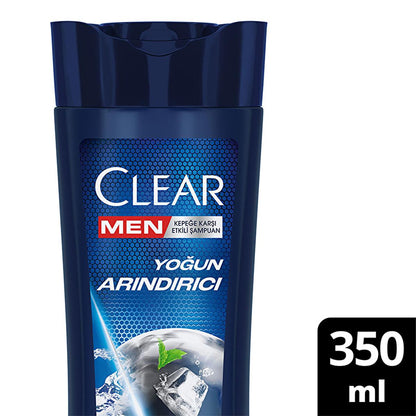 Shampooing antipelliculaire Clear Men au charbon - Formule nettoyage profond pour hommes | 350 ml