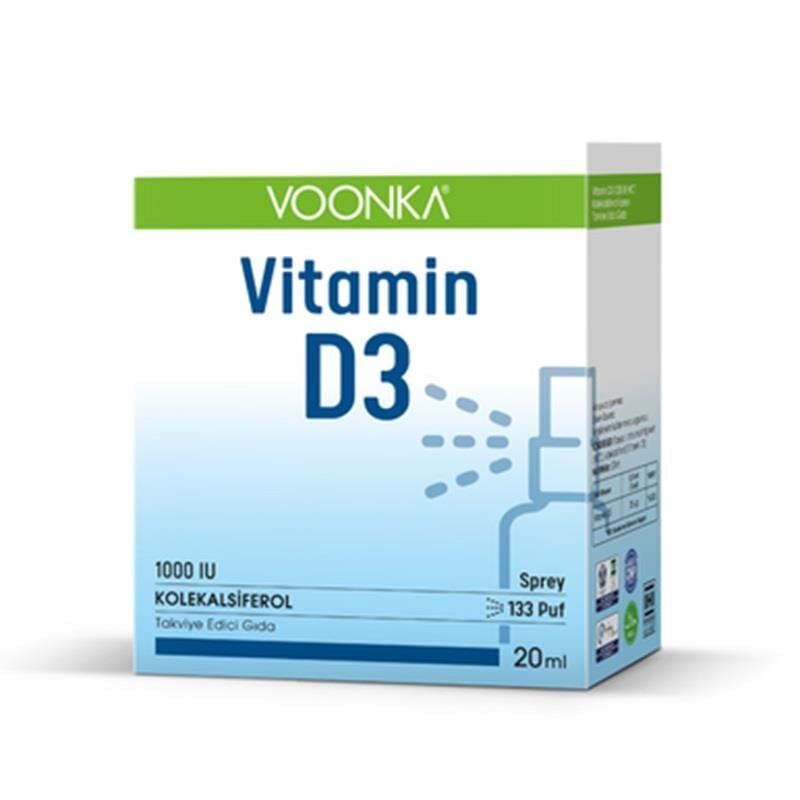 Suplemento de vitamina D3 1000 UI con aceite MCT Voonka, 20 ml
