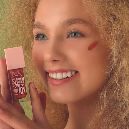 Show By Pastel Show Your Joy Blush Liquide - Fini rosé naturel, végétalien et sans cruauté, hydratant, portable - sans gluten et sans parabène