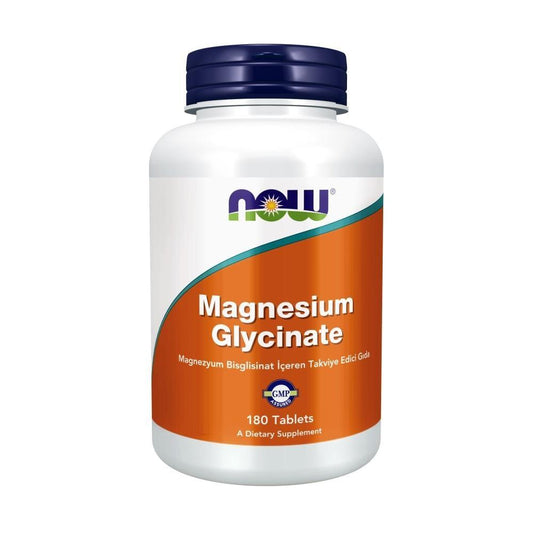 Now Magnesium Glycinate 180 Tablets: Highly Absorbable Magnesium Supplement for Sleep