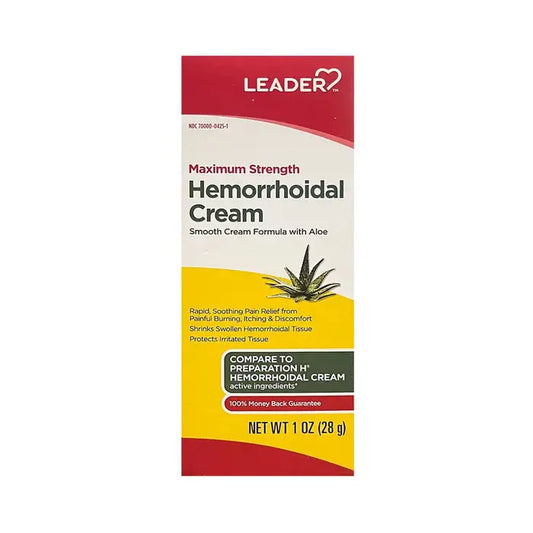 Leader(Tm) Maximun Strength Hemorrhoidal Relief Lidocaine 5%Cream 1 Oz(Compare To Recticare) Medicine & Drugs Pasteur Pharmacy