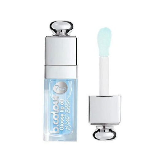 Aceite labial 7Days B.Colour Cool Baby: brillo espejo, hidratante, no pegajoso y cuidado labial vegano para el invierno