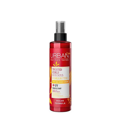 URBAN Care Twisted Curls Crème de soin liquide à l'hibiscus et au beurre de karité pour cheveux bouclés et ondulés - Hydratante, nourrissante, 200 ml