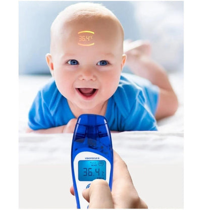 VisioFocus Pro : Thermomètre frontal sans contact - Détection de fièvre hygiénique et précise pour bébé et toute la famille