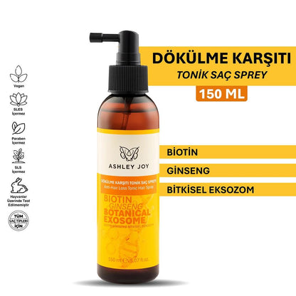 Tónico capilar con exosomas Ashley Joy, spray anticaída 150 ml
