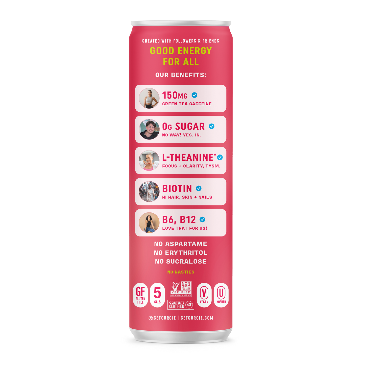 GORGIE Energy Drink - Sparkling Watermelon Splash - 12 Cans Pack Energy Drink GORGIE