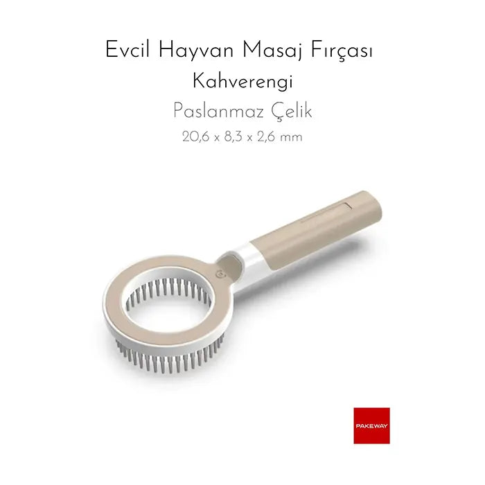 Cepillo de aseo y masaje con aumento serie Pakeway O+ marrón