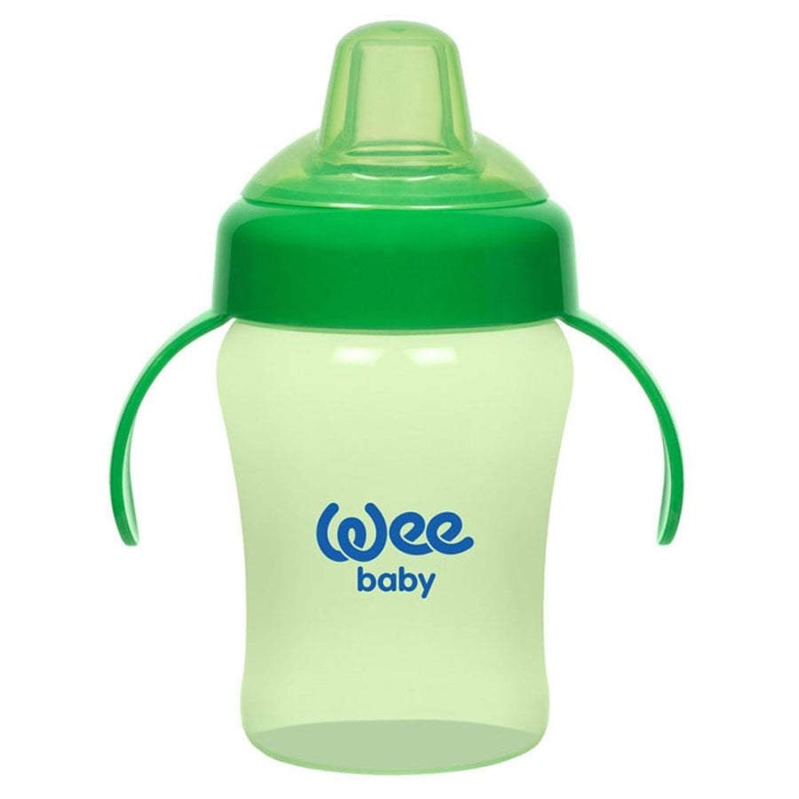 Gobelet d'apprentissage anti-fuite coloré avec anses Wee Baby Vert 240 ml