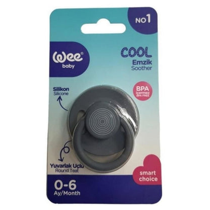 Sucette à embout rond Wee Baby Cool, grise, 1 unité