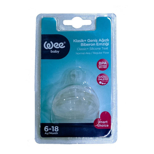 Wee Baby Wide Neck Bottle Nipple Anti-Colic 6-18 Months