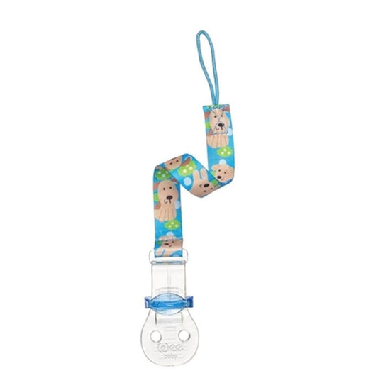 Wee Baby Zoo Pacifier Clip Blue for Secure Attachment 1 Count