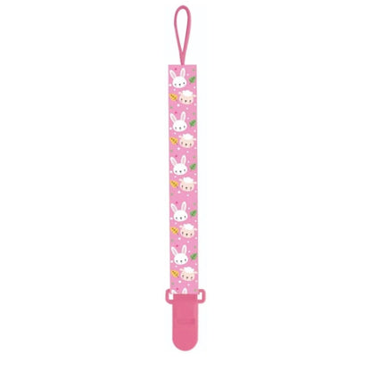 Attache-sucette Wee Baby Zoo rose pour une fixation sécurisée