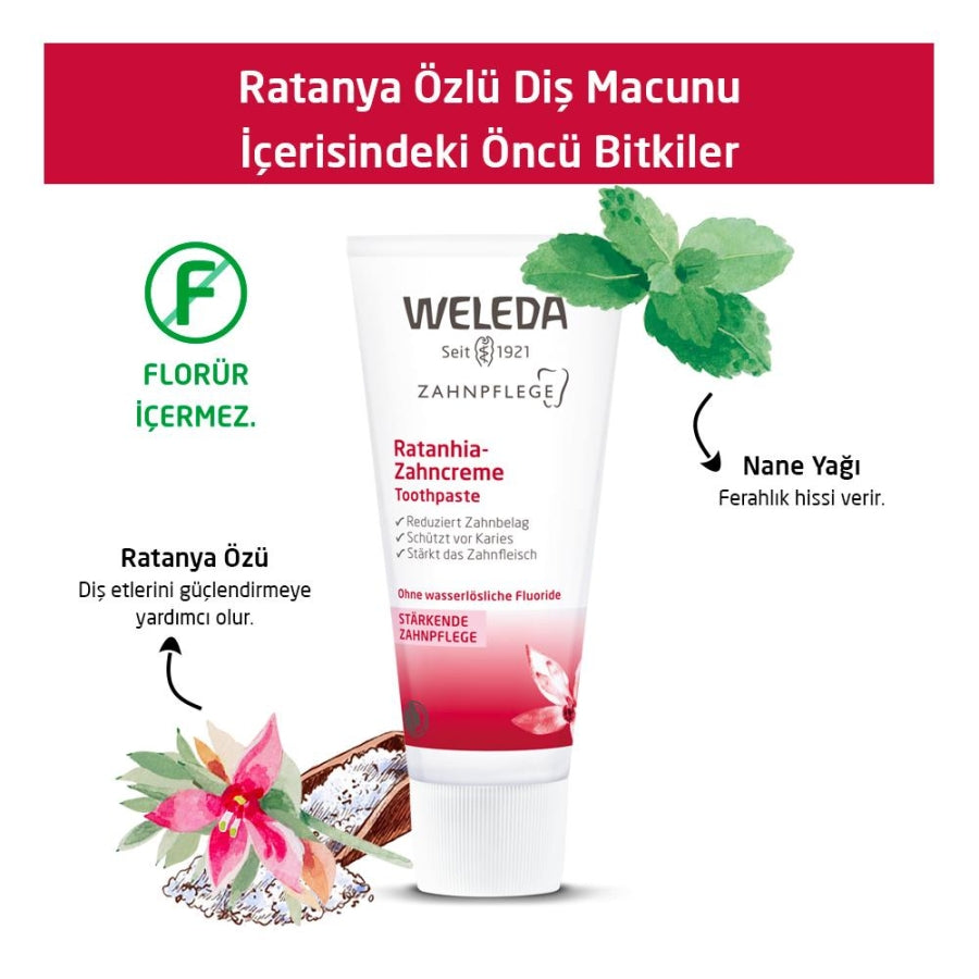 Weleda Oral Care Set with Ratanhia and Plant Gel Toothpastes 2x75ml