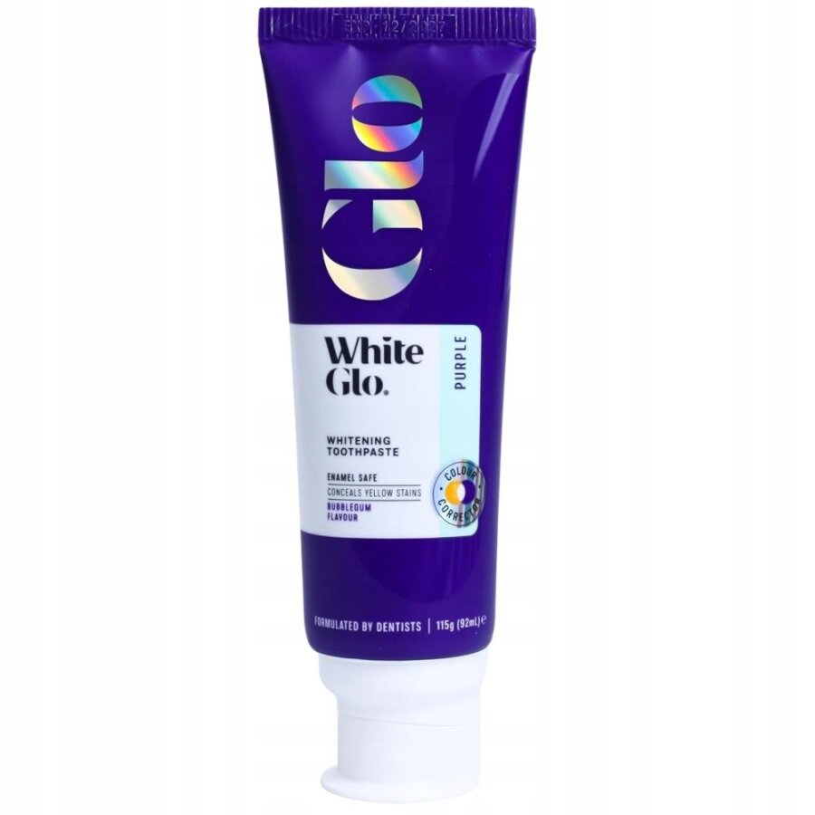 White Glo Purple Teeth Whitening Toothpaste 115g