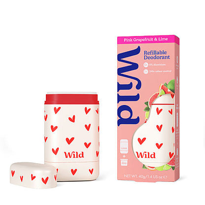 Desodorante natural recargable de pomelo rosa silvestre y lima 40 g