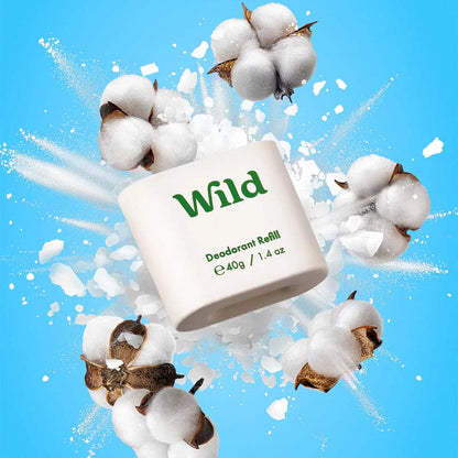 Déodorant naturel rechargeable Wild Coton frais & Sel marin 40g