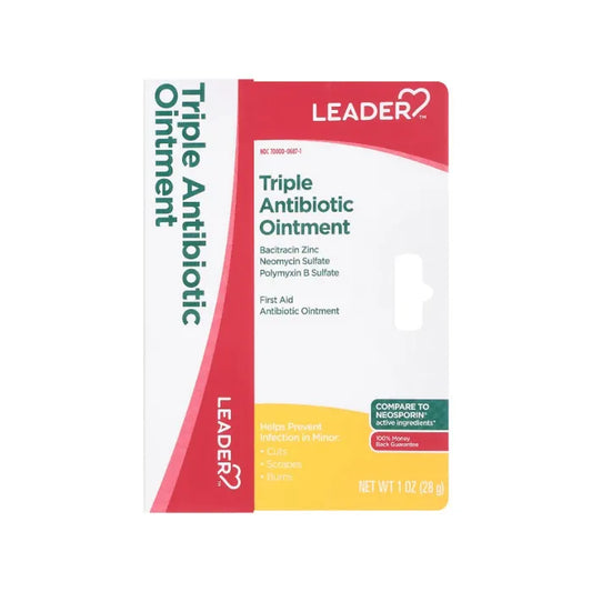 Leader(Tm)Triple Antibiotic Plus Pain Relief Max Strength Ointment 1 Oz antibiotic Pasteur Pharmacy