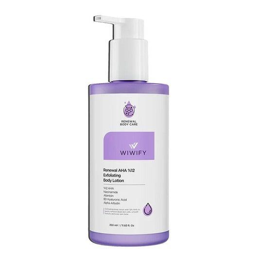 Loción corporal exfoliante e hidratante Wiwify Renewal AHA 12% 350 ml