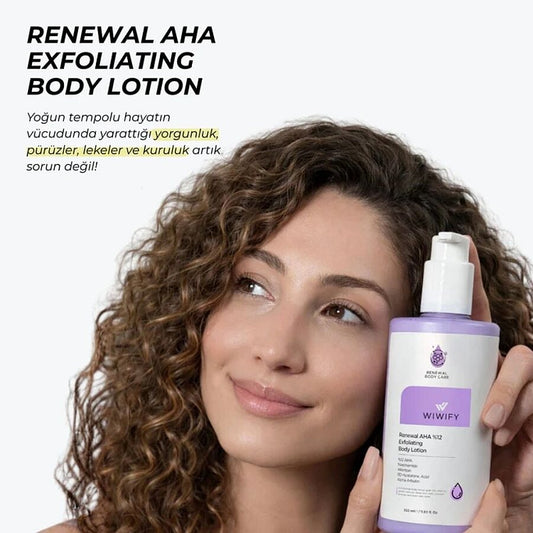 Loción corporal exfoliante e hidratante Wiwify Renewal AHA 12% 350 ml