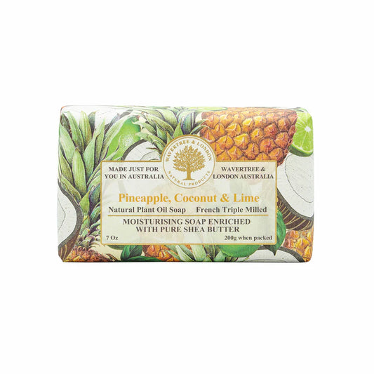 Wavetree & London Pineapple, Coconut & Lime French Triple Milled Soap 7oz Bar Soap Pasteur Pharmacy