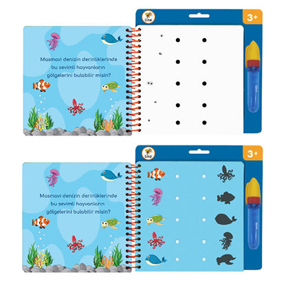 Lino Magic Painting Book: Reusable Water Coloring Book for Mess-Free Fun. Ideal Children's Art Activity, Toddler Coloring, Animals Theme