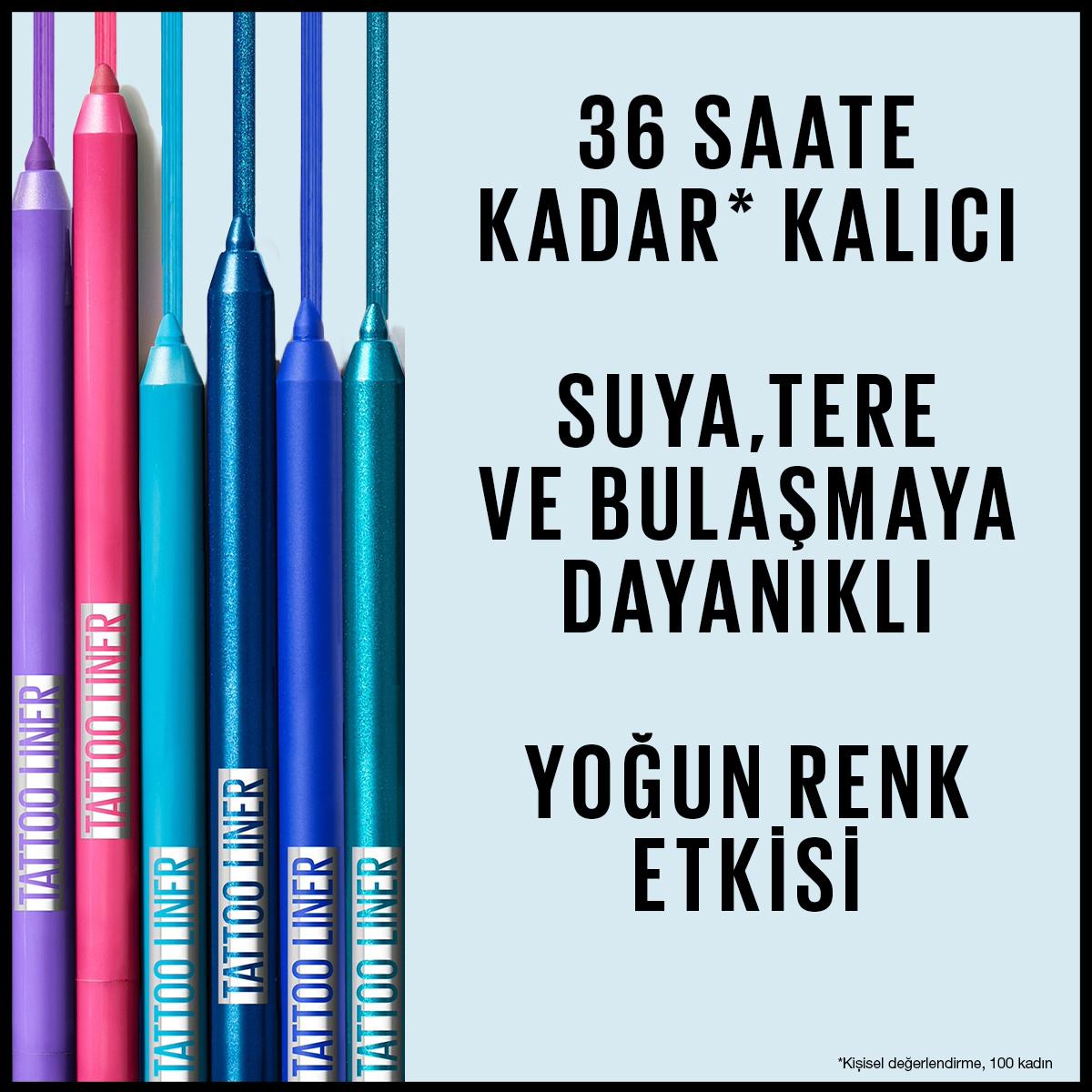 Maybelline Tattoo Liner Gel Eyeliner 302 Ultra Pink - Long-Lasting, Waterproof Eyeliner for Intense Eye Color