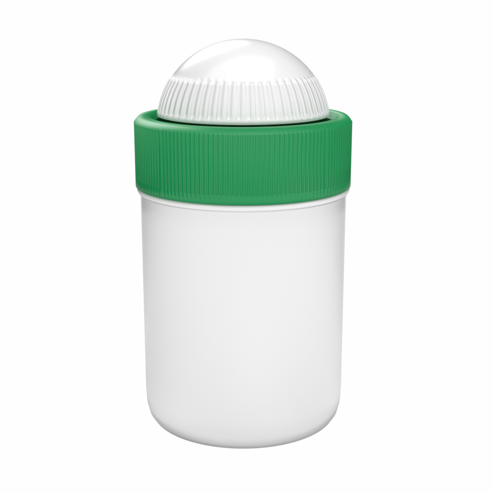 Samix Compounding Jar, 50 mL, White with Green Lid (Case of 100) Science & Laboratory Pasteur Pharmacy