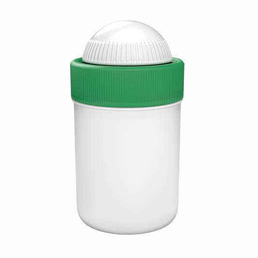 Samix Compounding Jar, 50 mL, White with Green Lid (Case of 100) Science & Laboratory Pasteur Pharmacy