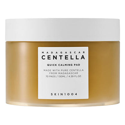 Disques tonifiants Skin1004 Madagascar Centella - 70 unités | Soin naturel pour une peau hydratée et un teint uniforme