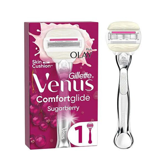 Rasoir pour femme Gillette Venus ComfortGlide Sugarberry - 3 lames, barres de gel parfumées, manche ergonomique