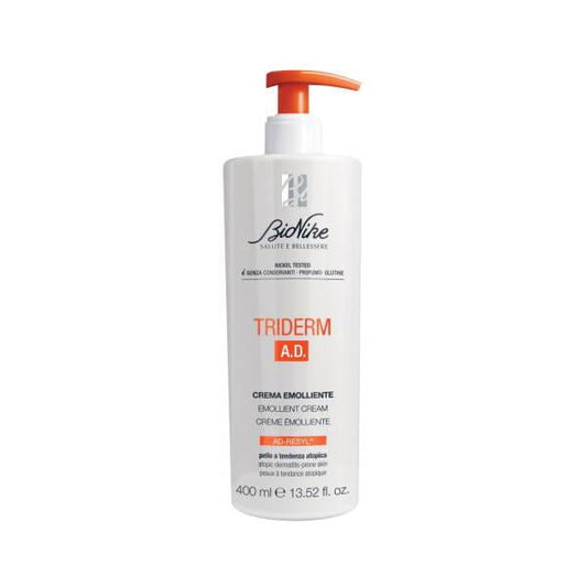 Crème hydratante Bionike pour peaux sensibles - Triderm A.D. soin hydratant hypoallergénique, 400 ml